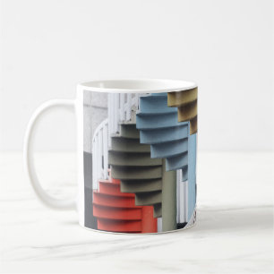Caneca De Café Escadarias espirais multicolores
