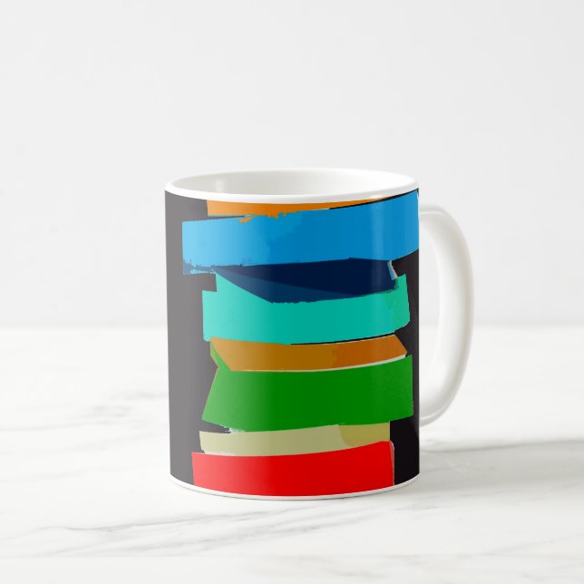 Caneca De Café Escadas coloridas (Frente Esquerda)