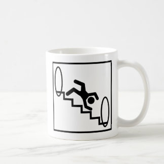 Caneca De Café Escadas de Stickman - perigo