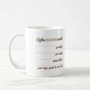 Caneca De Café Escala da tolerância do café