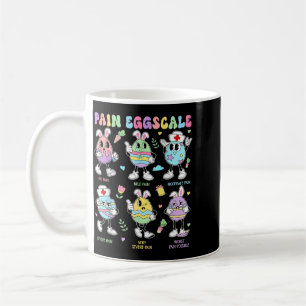 Caneca De Café Escala de Dor Dia de Páscoa Ovos de Coelho Fofo En