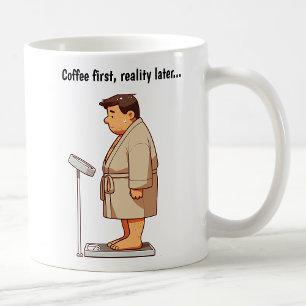 Caneca De Café Escala de Peso Cartoon Personalizável