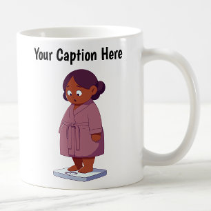 Caneca De Café Escala de Peso Cartoon Personalizável 