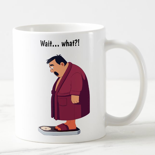Caneca De Café Escala de Peso de Cartoon Personalizável (Criador carregado)
