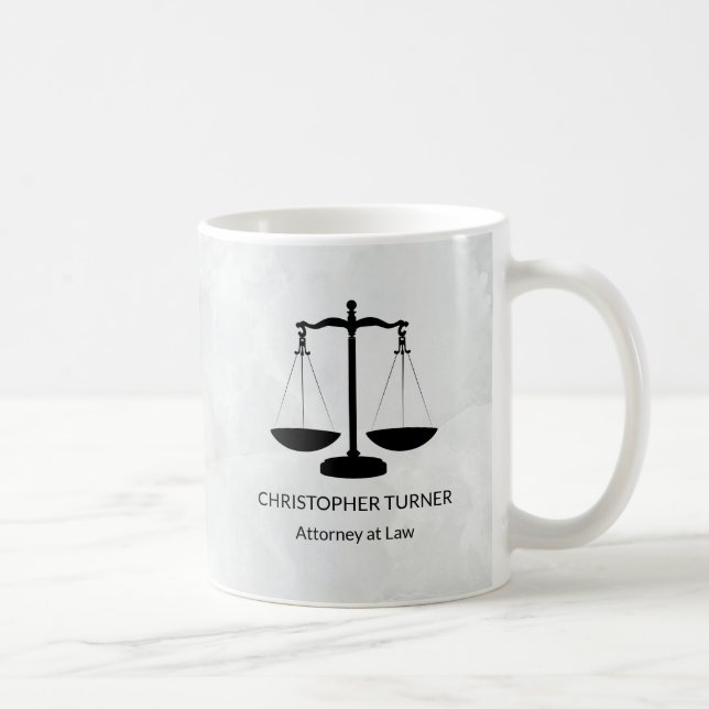 Caneca De Café Escala Negra de Justiça (Direita)