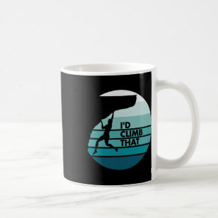Caneca De Café Escalada em rocha estilo retrô que eu escalaria