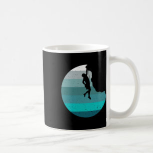 Caneca De Café Escalada em Rocha Retro Bouldering Alpinista Estil