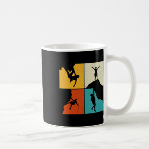 Caneca De Café Escalada Incrível de Rocha Retro Montanhista Alpin