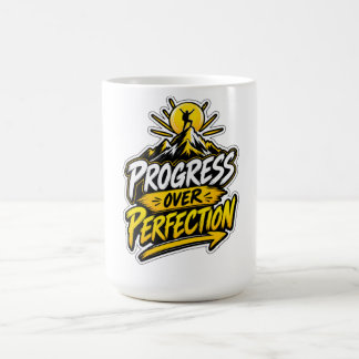 Caneca De Café Escalador de Montanha da Progressão Sobre Perfeiçã