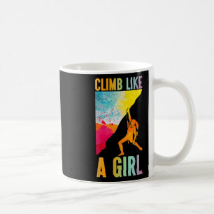 Caneca De Café Escaladora Como Uma Rapariga Escalada Montanhismo