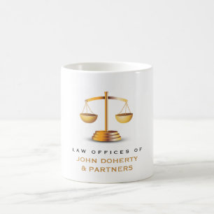 Caneca De Café Escalas clássicas de Justiça Serviço Jurídico