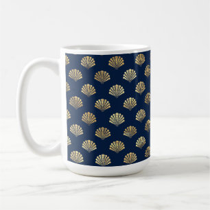 Caneca De Café Escalas de ouro em Azul