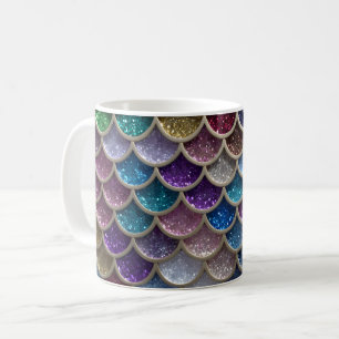 Caneca De Café Escalas de Smermaid Glam Glitter
