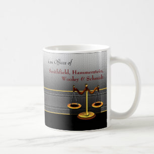 Caneca De Café Escalas do escritório de advogados da elegância 