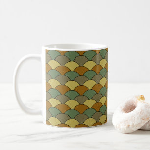 Caneca De Café Escamas de Dragão, Ventoinhas, Ondas, Seigaiha, Ca