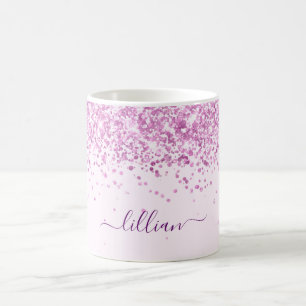Caneca De Café Escamotear o nome da poeira da brilha roxa
