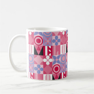 Caneca De Café escândalo rosa e azul