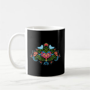 Caneca De Café Escandinavo Noruega Rosemaling Noruega