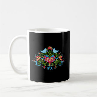 Caneca De Café Escandinavo Noruega Rosemaling Noruega