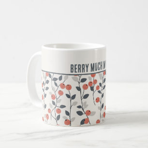 Caneca De Café Escandinavo personalizado "Berry Much in Love"