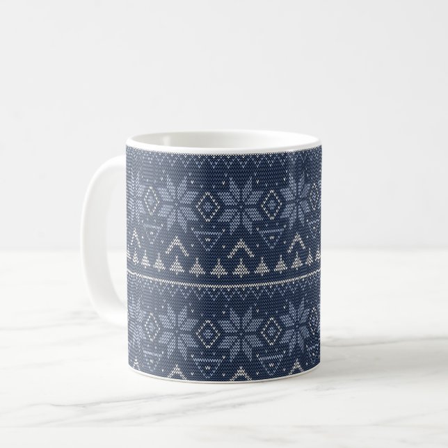 Caneca De Café Escandinavo, tricô (Frente Esquerda)