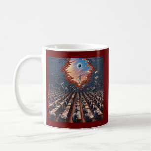 Caneca De Café Escapar a Matriz Outro Tijolo Na Parede