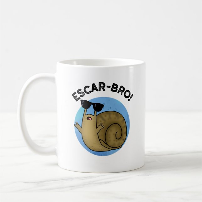 Caneca De Café Escar-bro Funny French Escargot Snail Pun (Esquerda)