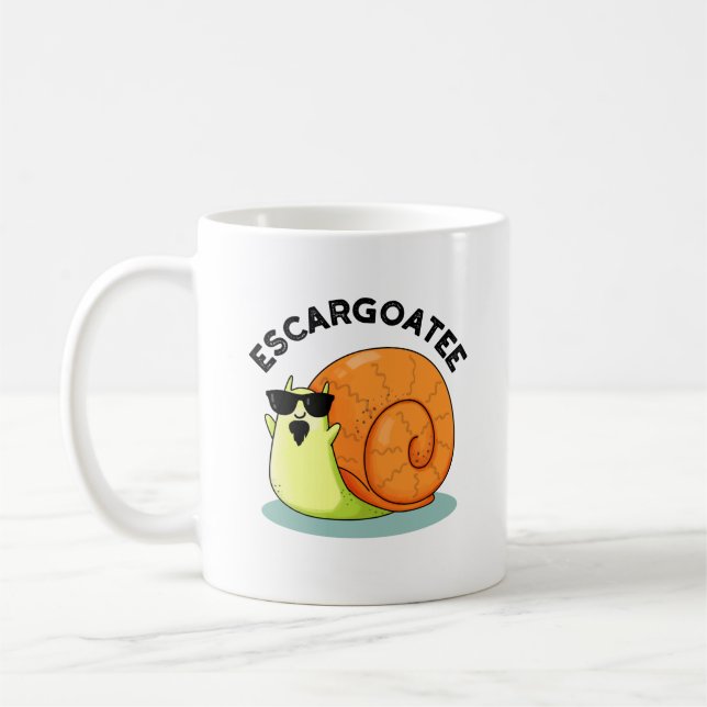 Caneca De Café Escargoatee Funny Snail Escargot Pun (Esquerda)