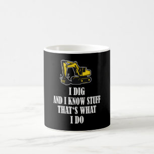 Caneca De Café Escavador Funny Construction Worker