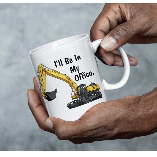 Caneca De Café Escavador Funny de Equipamento Pesado (Funny Excavator Heavy Equipment Coffee)