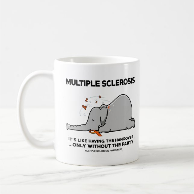 Caneca De Café Esclerose É como ter o Elefante de Passagem (Esquerda)