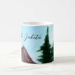 Caneca De Café Escoamento do Monte do Estado de Dakota do Norte