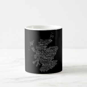 Caneca De Café Escocesa Mapa do Café Mug