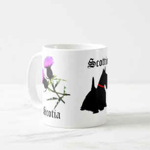 Caneca De Café Escócia/Escócia, terrier escocês, caroço de fl