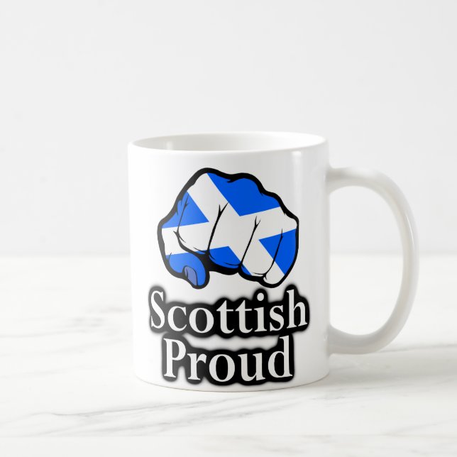 Caneca De Café Escócia Orud Flag Fist (Direita)