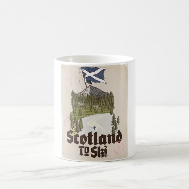 Caneca De Café Escócia Para Esquiar (Centro)