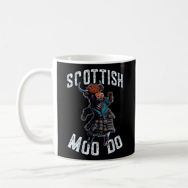 Caneca De Café Escócia - Vaca escocesa Moo do (Esquerda)
