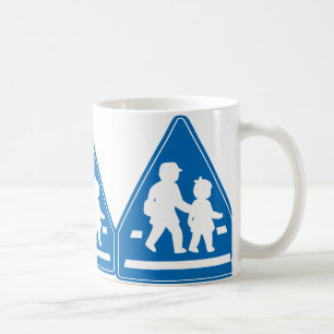 Caneca De Café Escola Crianças Atravessando > Sinal de Tráfego Ja