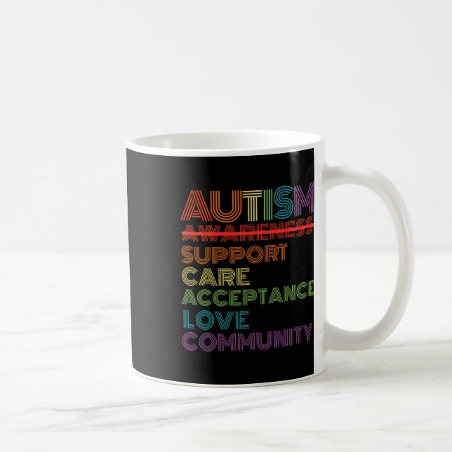 Caneca De Café Escola de Professores de Consciência do Autismo Re (Direita)