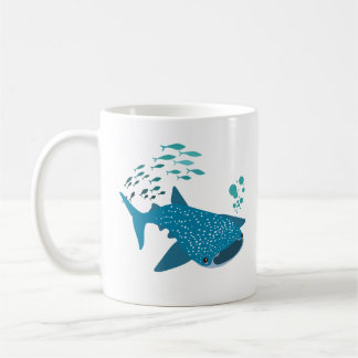 Caneca De Café Escola de Tubarão de Baleia de Peixes e Amigos Cof