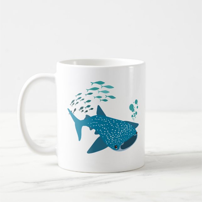 Caneca De Café Escola de Tubarão de Baleia de Peixes e Amigos Cof (Esquerda)
