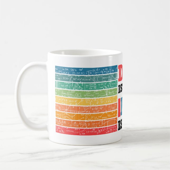 Caneca De Café Escola Importante Mas Matemática É Importante (Esquerda)