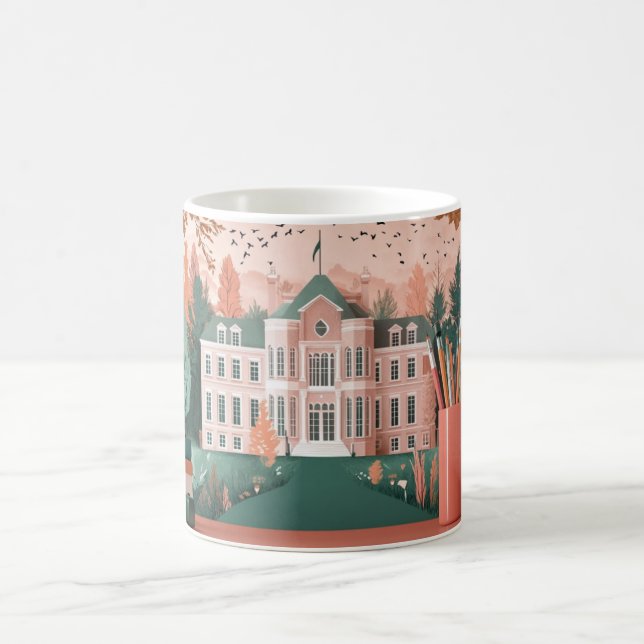 Caneca De Café escola ou universidade, com estilo de vila clássic (Centro)