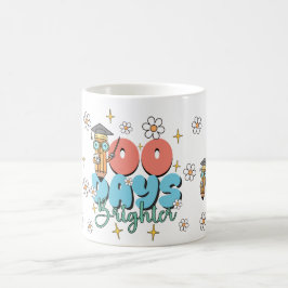 Caneca De Café Escola Retro 100 Dias Mais Brilhante