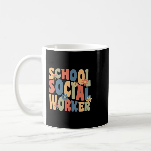 Caneca De Café Escola Social Worker Groovy Retro 70 (Esquerda)