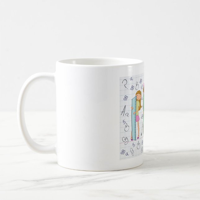 Caneca De Café Escolas com Carta Escolar de Grande Dimensão (Criador carregado)