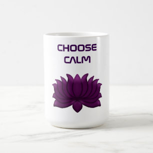 Caneca De Café Escolha Flor de Lótus Roxa Calma