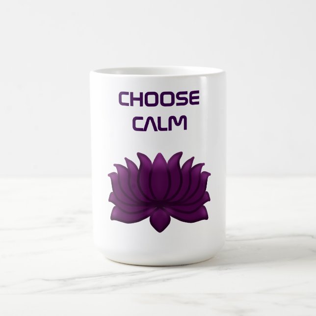 Caneca De Café Escolha Flor de Lótus Roxa Calma  (Centro)