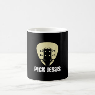 Caneca De Café Escolha Jesus Músico Religioso Presente Ideia Viol