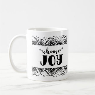 Caneca De Café Escolha Joy Inspirational Quote Girassol